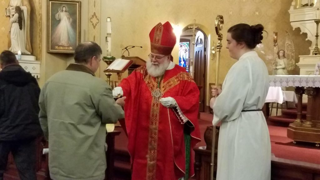 St Nicolas makes a surprise appearance at St Stanislaus