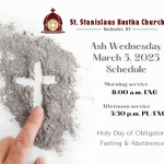 Ash Wednesday 2025 Schedule